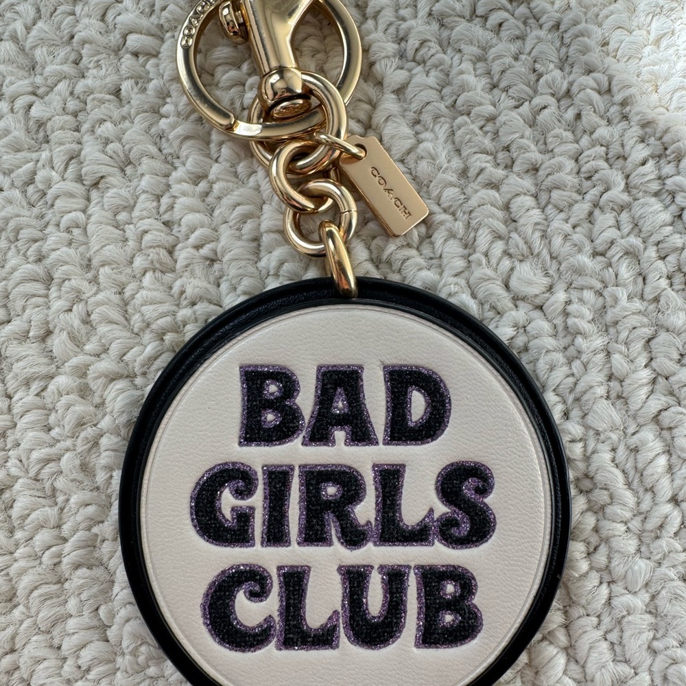 Coach Black and Cream Key Holder